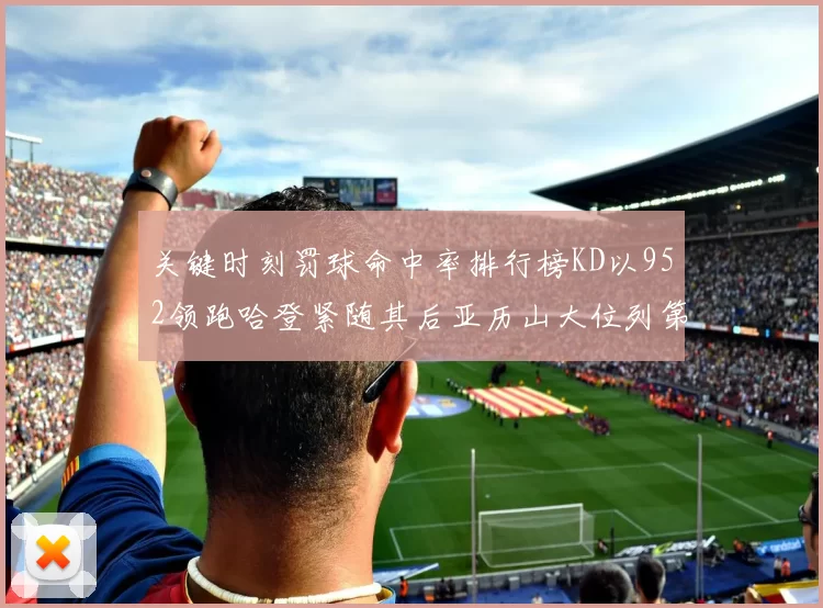 关键时刻罚球命中率排行榜KD以952领跑哈登紧随其后亚历山大位列第六